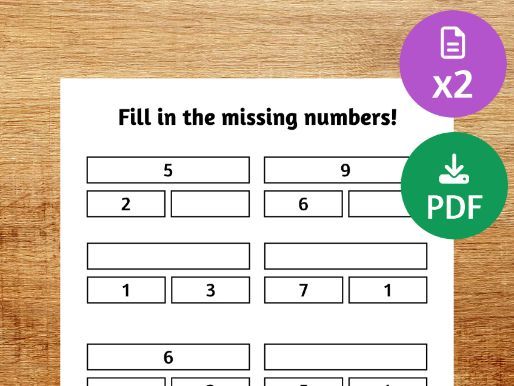 Adding missing numbers with bar method