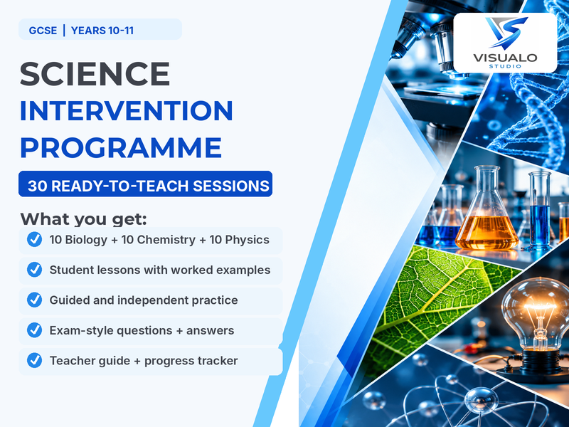 GCSE Science Intervention Programme - 30 GCSE Science Sessions
