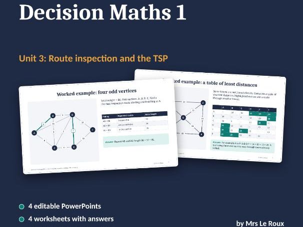 D1 Unit 3: Route inspection and the TSP (Edexcel IAL)