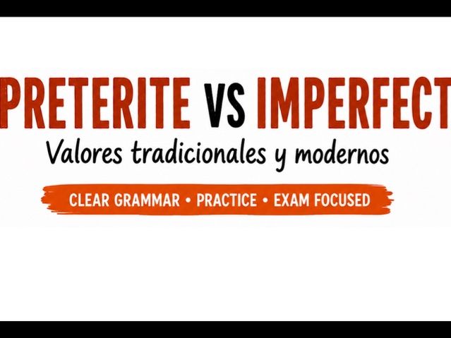 Spanish A Level AQA double lesson- Preterite VS Imperfect