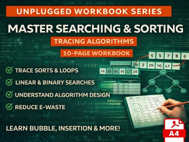 Algorithms Mastery: 10-Page Searching & Sorting Workbook (with Answer Key)