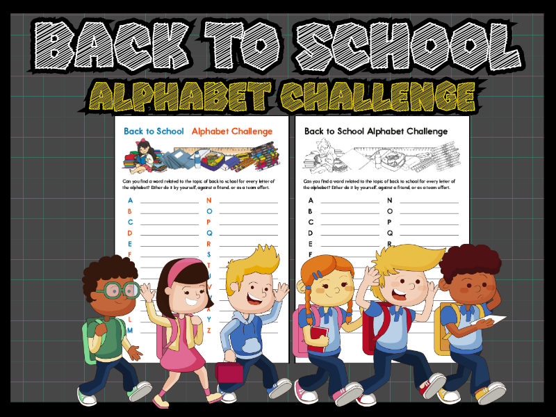 Back to School Alphabet Challenge Activity | Fun Vocabulary Game
