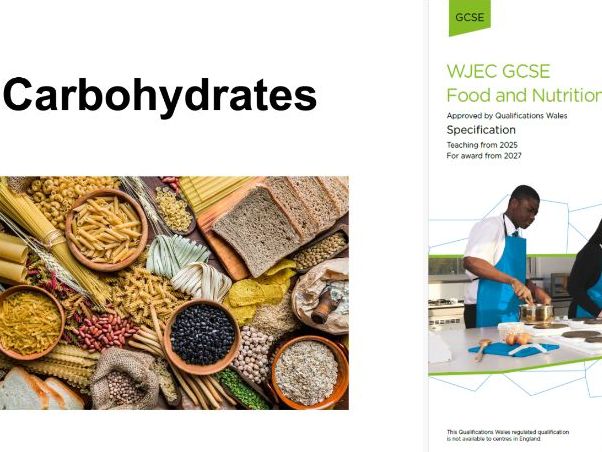 GCSE Food & Nutrition - 2025 Specification - Intro & Carbohydrates - 5 Lessons, PPT & Resources