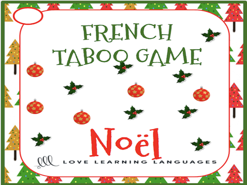 GCSE FRENCH: French Christmas Taboo Game - Noël