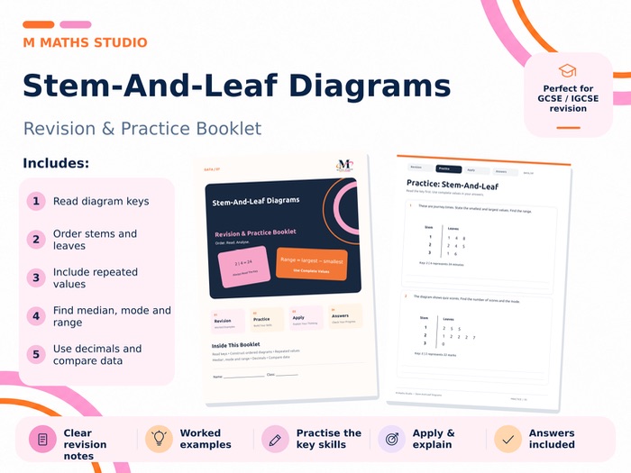 Stem-and-leaf Diagrams | Revision Booklet