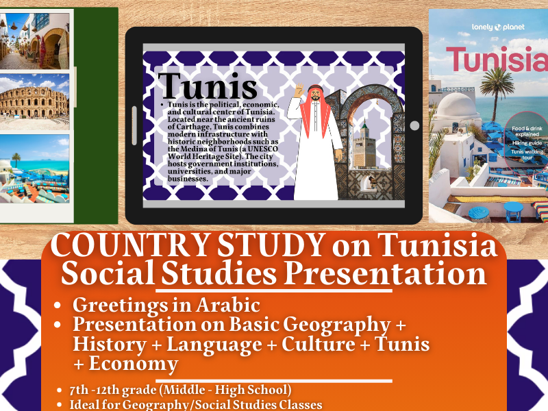 Tunisia Country Study - Geography + Social Studies - North Africa - Maghreb