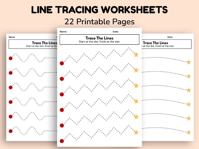 Line Tracing Worksheets | Pre-Writing Patterns & Pencil Control | EYFS Fine Motor Skills