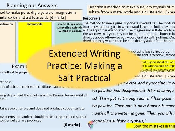 Making a Soluble Salt: Extended Writing Practice