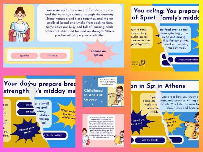 KS2 Ancient Greece: Athens or Sparta? Interactive Decision Making Activity