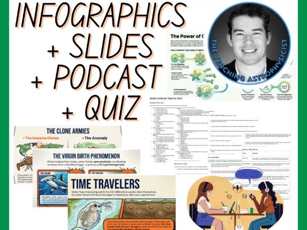 Asexual Reproduction | Infographics + Slides + Podcast + Quiz | Biology Set