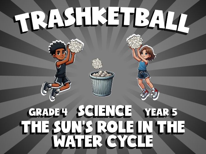 The Sun’s Role in the Water Cycle TRASHKETBALL Science Game | No-Prep Year 5 Review Activity