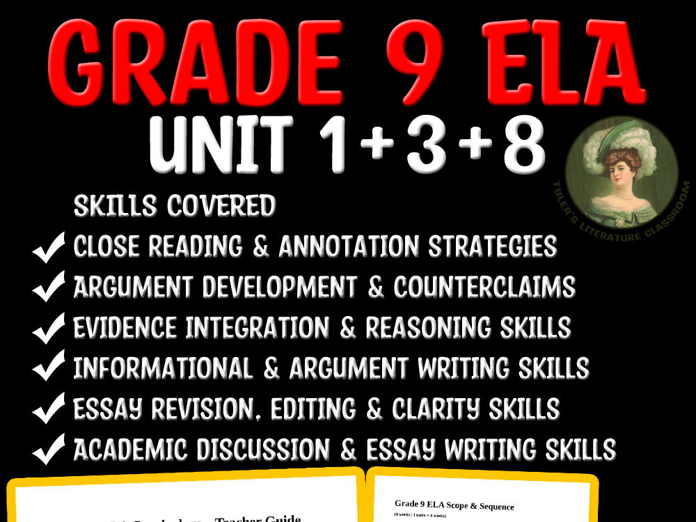 Grade 9 ELA Unit 1 & 3 & 8 | Text-Based Writing Skills & Argument Development