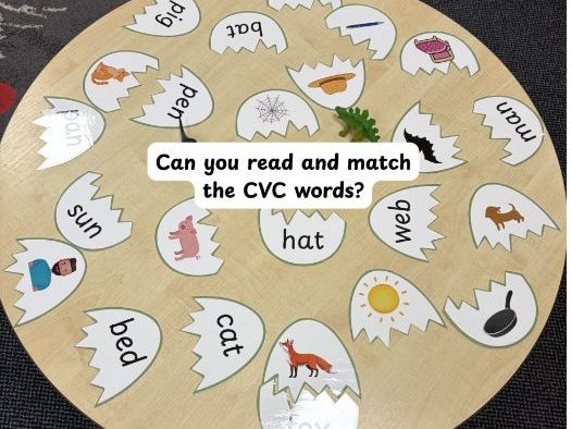 EYFS Dinosaur Egg CVC Words