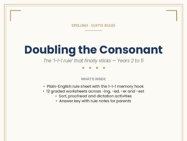 Doubling the Consonant
