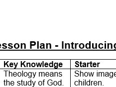 KS1, LKS2 and UKS2 Introducing Theology (Lesson plan only)