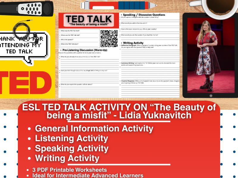 ESL TED Talk Activity - The Beauty of Being a Misfit - Lidia Yuknavitch