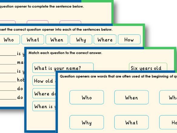 Year 1 Question Openers Teaching PowerPoint | Teaching Resources