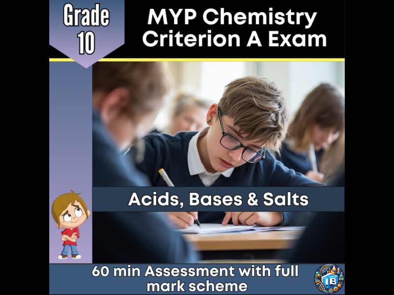 MYP Grade 10 Chemistry: Criterion A - Acids, Bases & salts - 2026