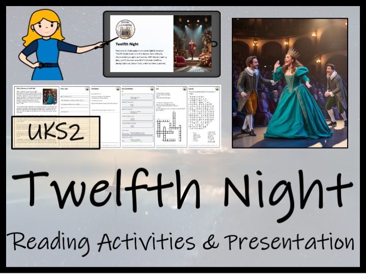 Twelfth Night Reading Comprehension Activities | Year 5 or Year 6