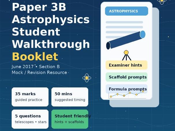 A Level Physics Walkthrough Mock Paper 3 Option Astrophysics