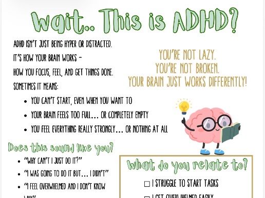 “Wait… This is ADHD?” – Student Reflection & Awareness Worksheet