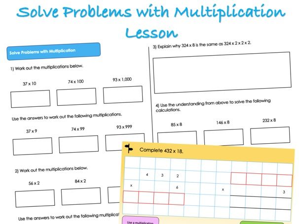 Year 6 Four Operations - Solve Problems with Multiplication Lesson