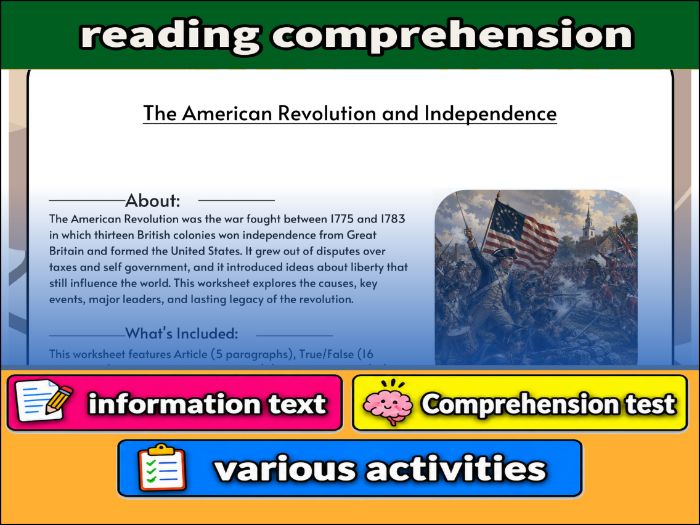 The American Revolution and Independence| Comprehension 91����t
