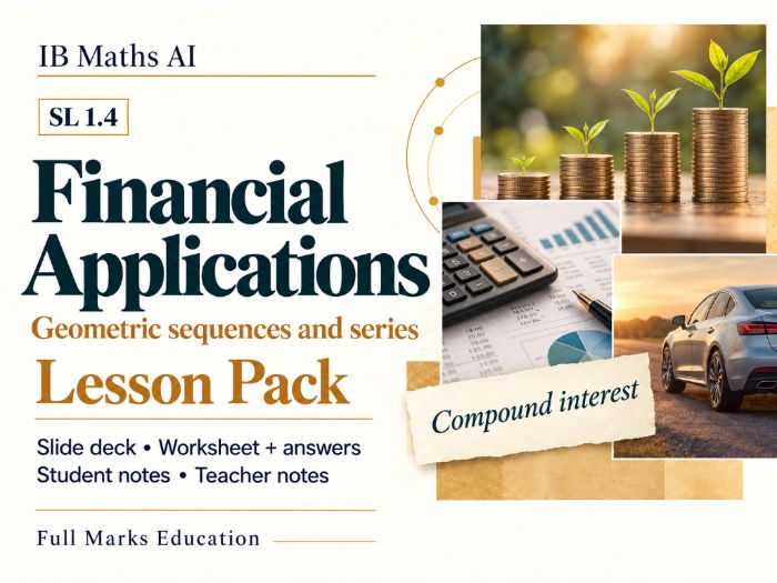IB Maths AI SL 1.4 Financial Applications - Lesson Pack
