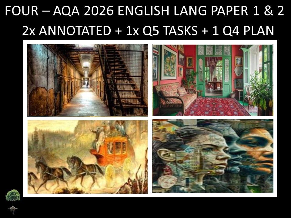FOUR - AQA PAPER 1 & 2 | 2026 FULL MOCKS | ANNOTATED | Q5 TASKS | Q4 PLAN