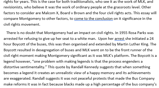 GCSE History Coursework Full A* Essay on Civil Rights