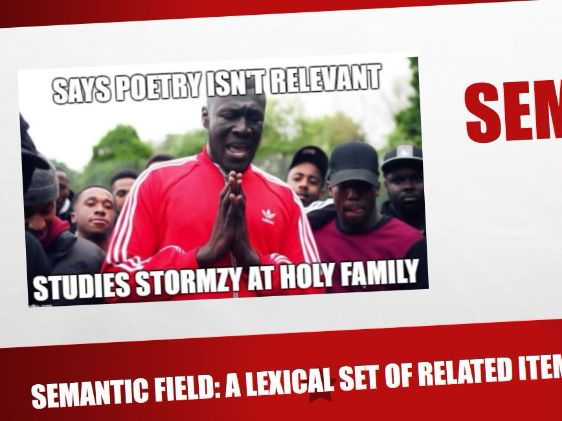 Using Stormzy lyrics to analyse semantic fields