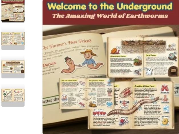 Earthworm Life Cycle & Soil Science Journal | Biology Unit Study, Worm Anatomy,