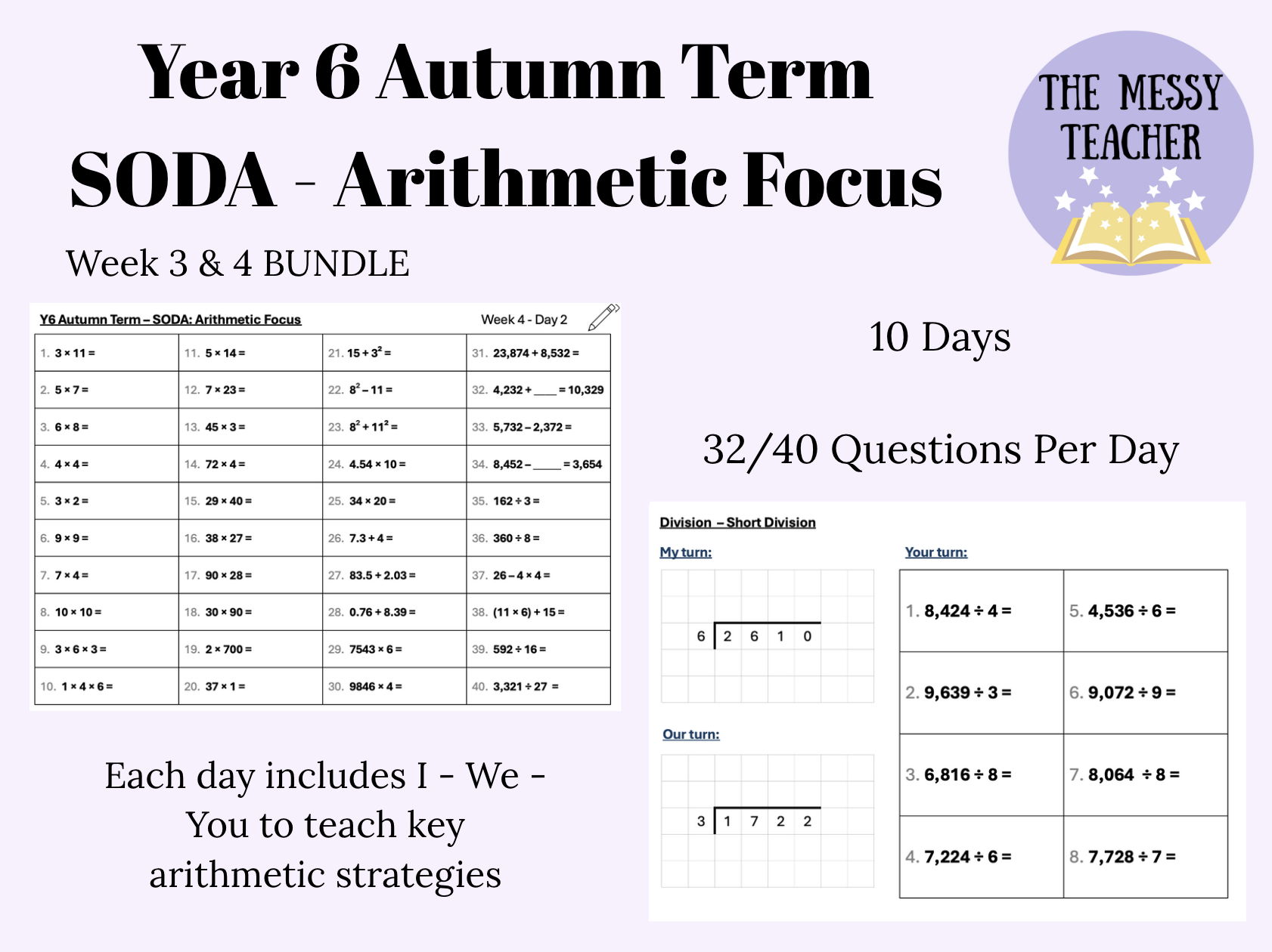 Y6 SATs Arithmetic Focus Start of the Day Activity - Week 3 & 4