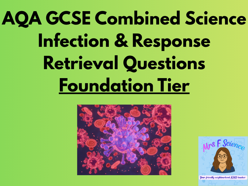 AQA GCSE Combined Science Infection & Response Retrieval Questions | Foundation
