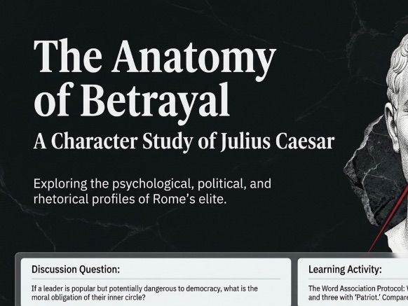 Julius Caesar Analysis Mini Pack | GCSE Year 10–11 | Themes & Language | Shakespeare