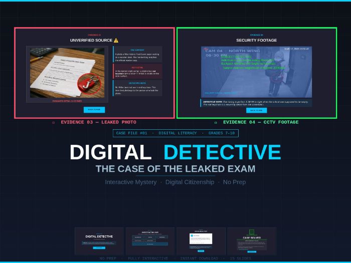 The Leaked Exam | Interactive Mystery Game KS3
