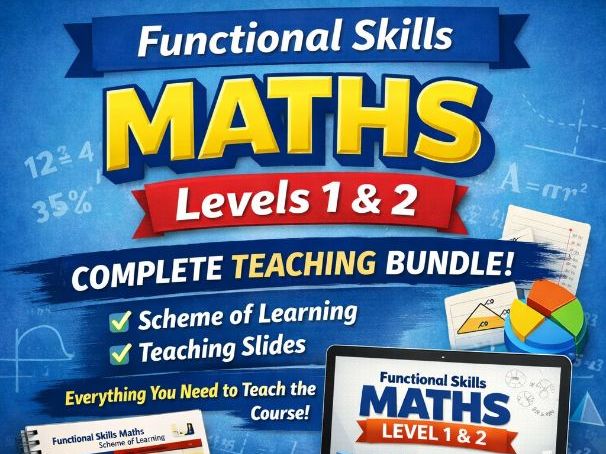 Functional Skills Maths Level 1 and Level 2 Complete teaching resource