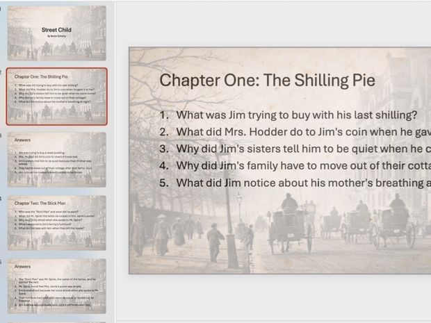 Street Child Comprehension questions and answers