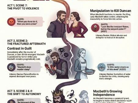 Macbeth and Lady Macbeth Relationship Infographics