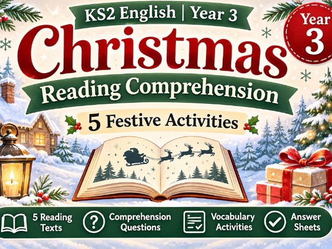 Year 3 | Christmas Reading Comprehension | 5 Festive Activities