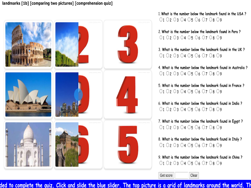 landmarks [1b] [comparing two pictures] [comprehension quiz]