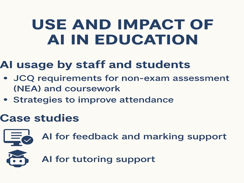 INSET: AI in Education & JCQ NEA Guidance