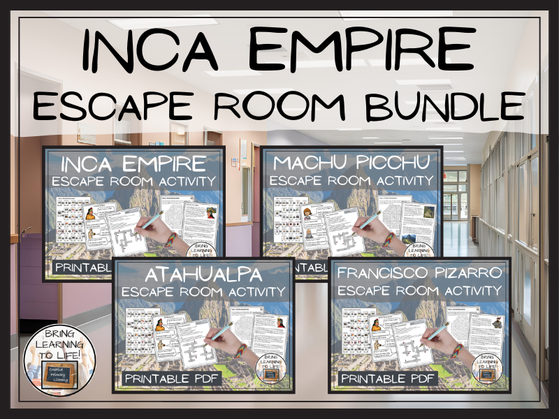 Inca Empire Escape Room Activity Bundle | Year 5 or Year 6