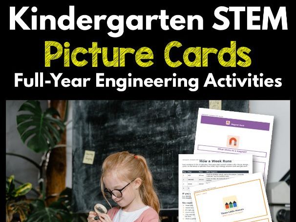 Kindergarten STEM Picture Cards | Full-Year Engineering Activities