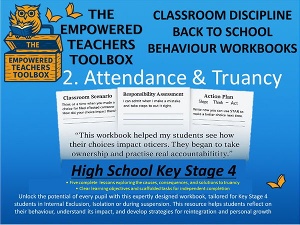 Internal Exclusion / Isolation / Remove Room Workbook 2. Attendance & Truancy KS4