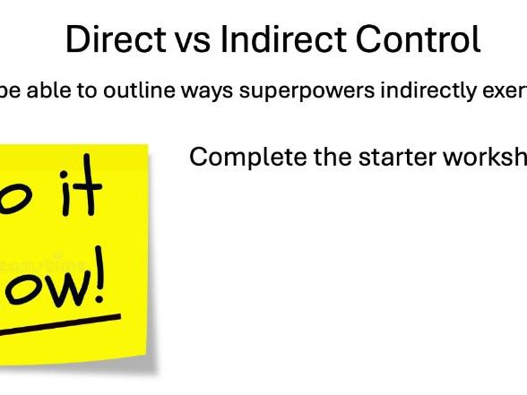 Direct vs Indirect Control