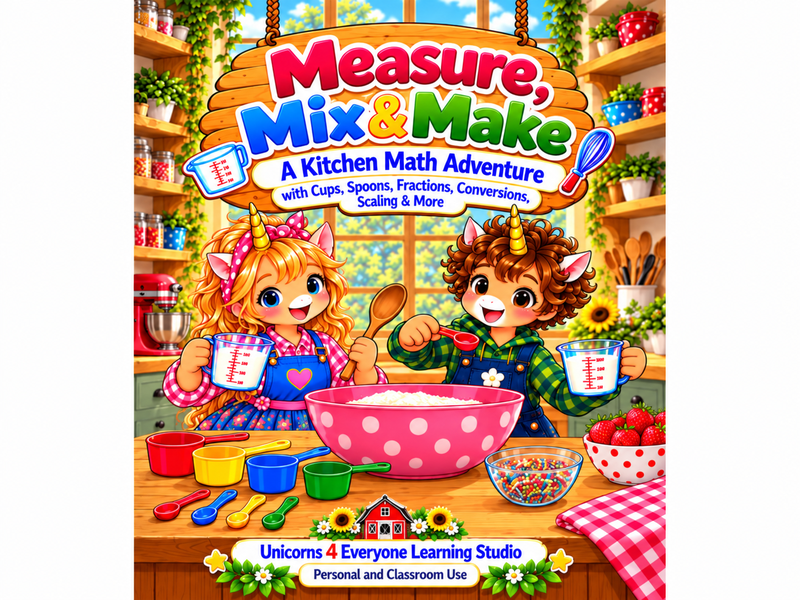 96 Pages of Fractions Math Measuring Workbook