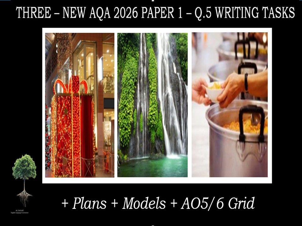 QUESTION 5 - THREE  FULL WRITING TASKS | 2026 PAPER 1 | PLANS | AO GRID | MODELS