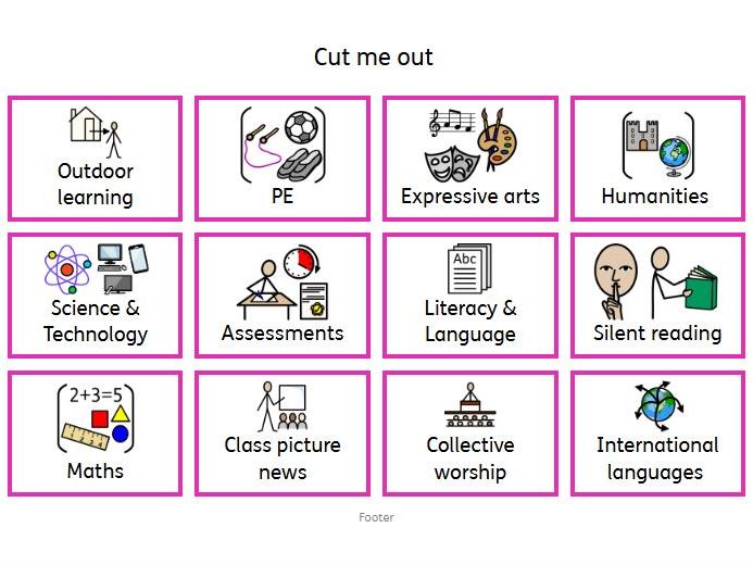 Daily Visual Timetable (pecs)