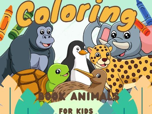 Animal Coloring Book for Kids | Printable Worksheets for Early Years, EYFS & Preschool | Fun Fine Mo